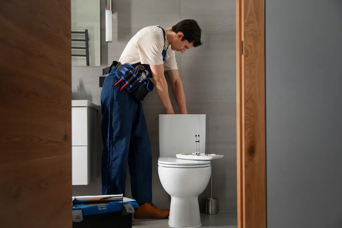 TitanPipe Plumber Etobicoke male-plumber-installation-toilet